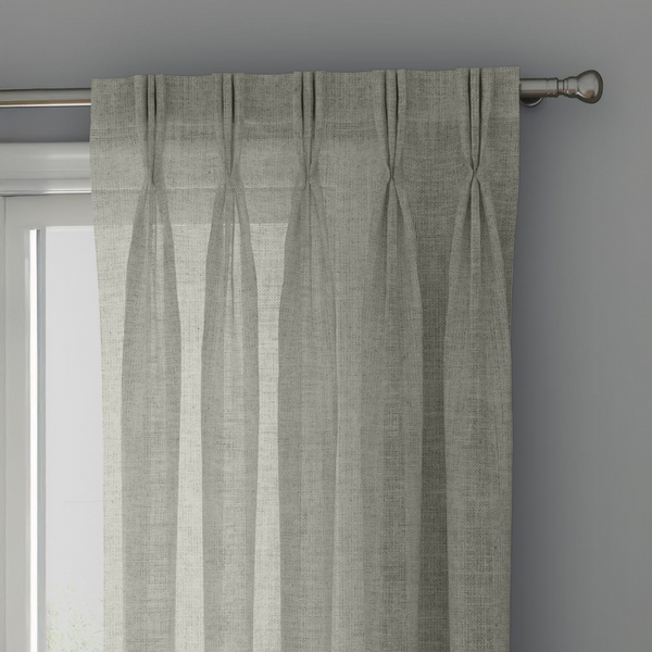 Ivory Linen Sheer Curtains - Triple Pinch Pleat - Standard Sizes & Made to Measure