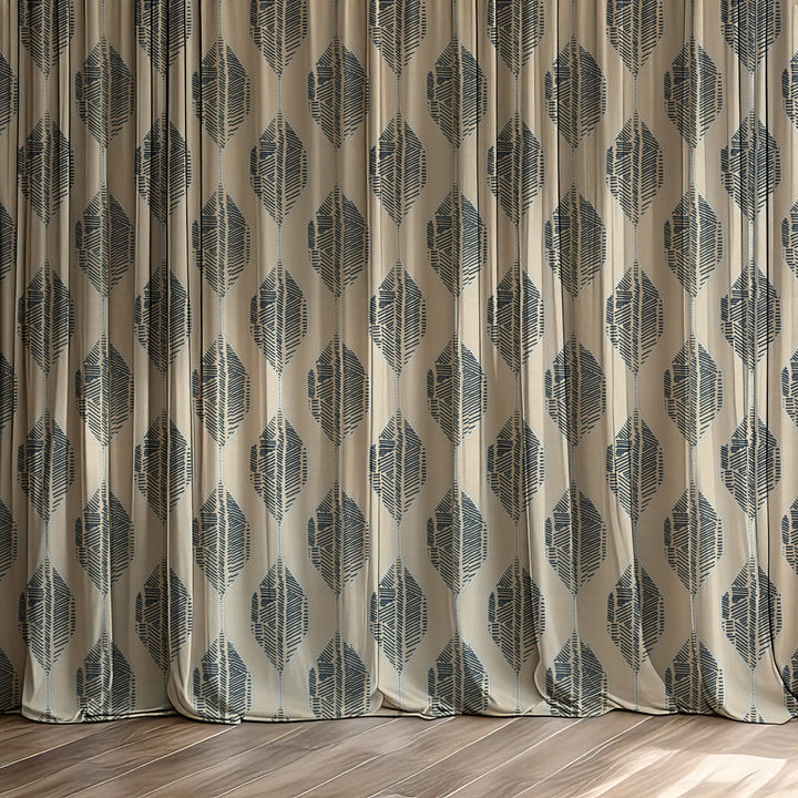 Modern Geometric Pure Linen Curtains | 3 Colors | Pinch & Euro Pleats | Made-to-Measure