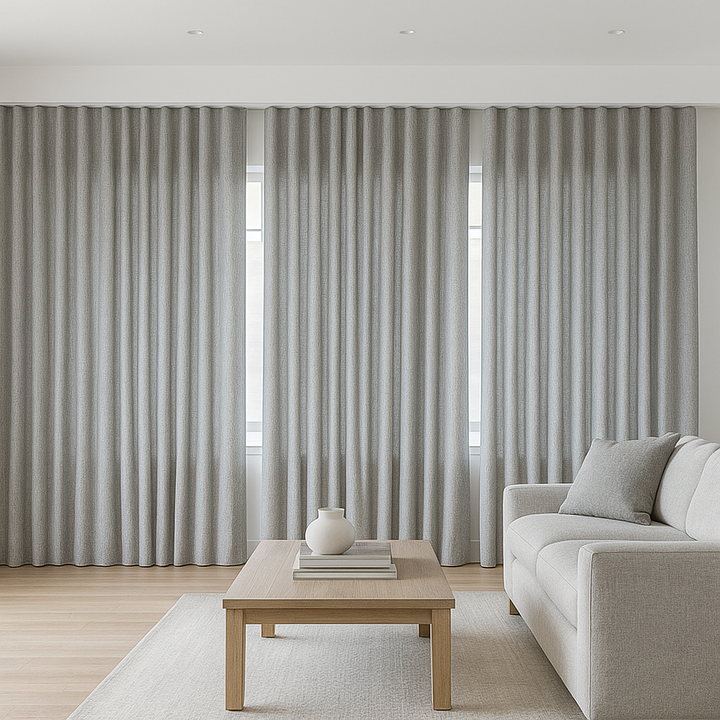 GOTS Certified Cotton Linen Curtains – 24 Colours – Light Filtering or 100% Blackout – Single or Pair - Custom Sizes