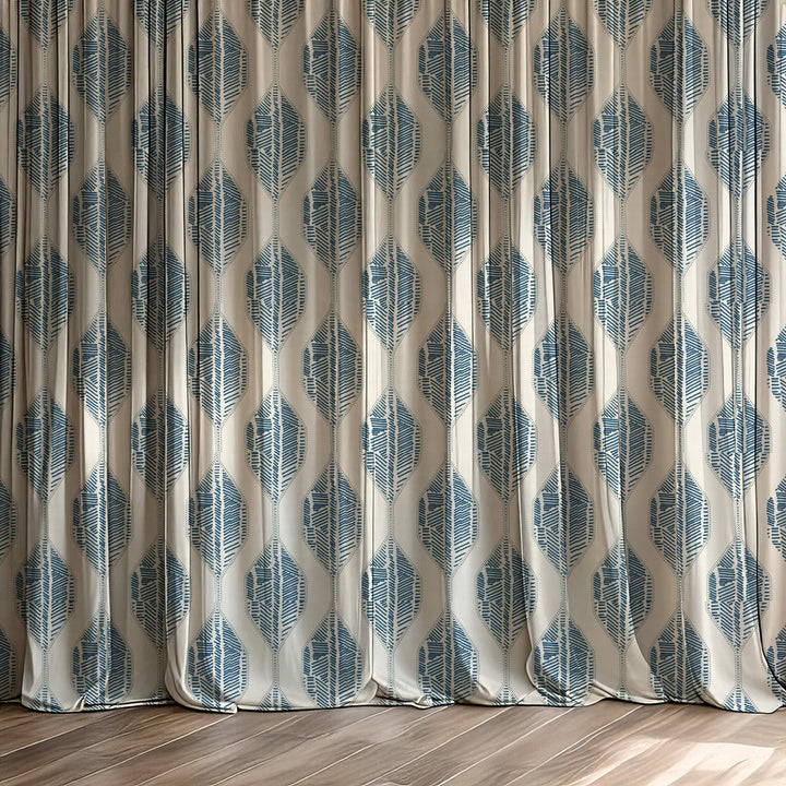 Modern Geometric Pure Linen Curtains | 3 Colors | Pinch & Euro Pleats | Made-to-Measure