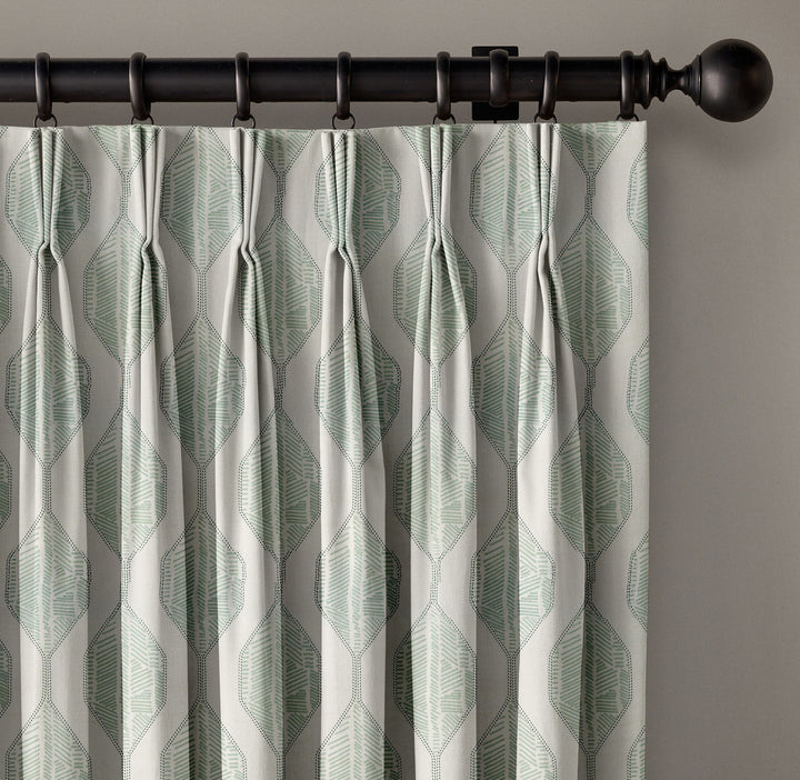 Modern Geometric Pure Linen Curtains | 3 Colors | Pinch & Euro Pleats | Made-to-Measure