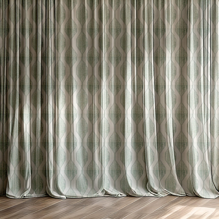 Modern Geometric Pure Linen Curtains | 3 Colors | Pinch & Euro Pleats | Made-to-Measure