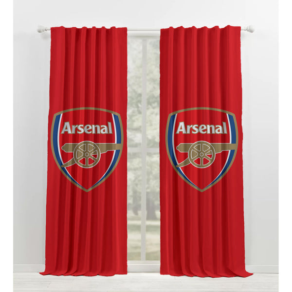 Arsenal FC Curtains UK | Blackout/Light Filtering | Eyelets/Tabs/Pockets/Hooks | 91-457cm (36-180") | Custom Sizes