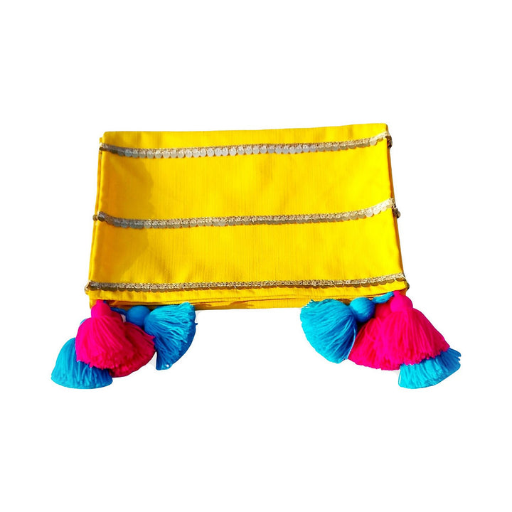 Mustard Yellow Velvet Table Runner | Gold Trim | Tassels | 92-305cm