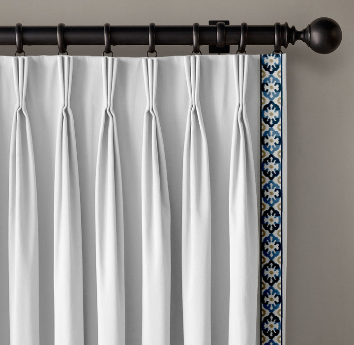 Ikat Medallion Cotton Canvas Trim | 4 Inch (10.16cm) | Wide Border | 2 Colours | By The Metre