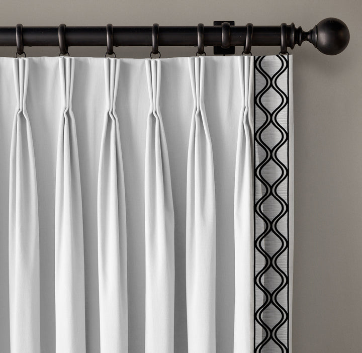 Extra Wide Cotton Canvas Ogee Embroidered Trim | 6 Inch (15.24cm) | 3 Colours | By The Metre