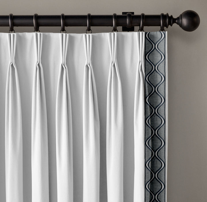 Extra Wide Cotton Canvas Ogee Embroidered Trim | 6 Inch (15.24cm) | 3 Colours | By The Metre