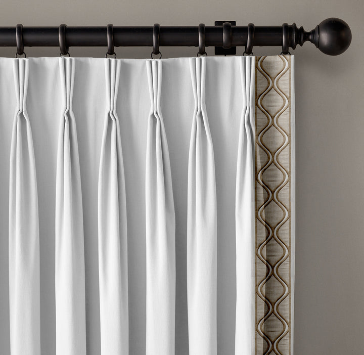 Extra Wide Cotton Canvas Ogee Embroidered Trim | 6 Inch (15.24cm) | 3 Colours | By The Metre