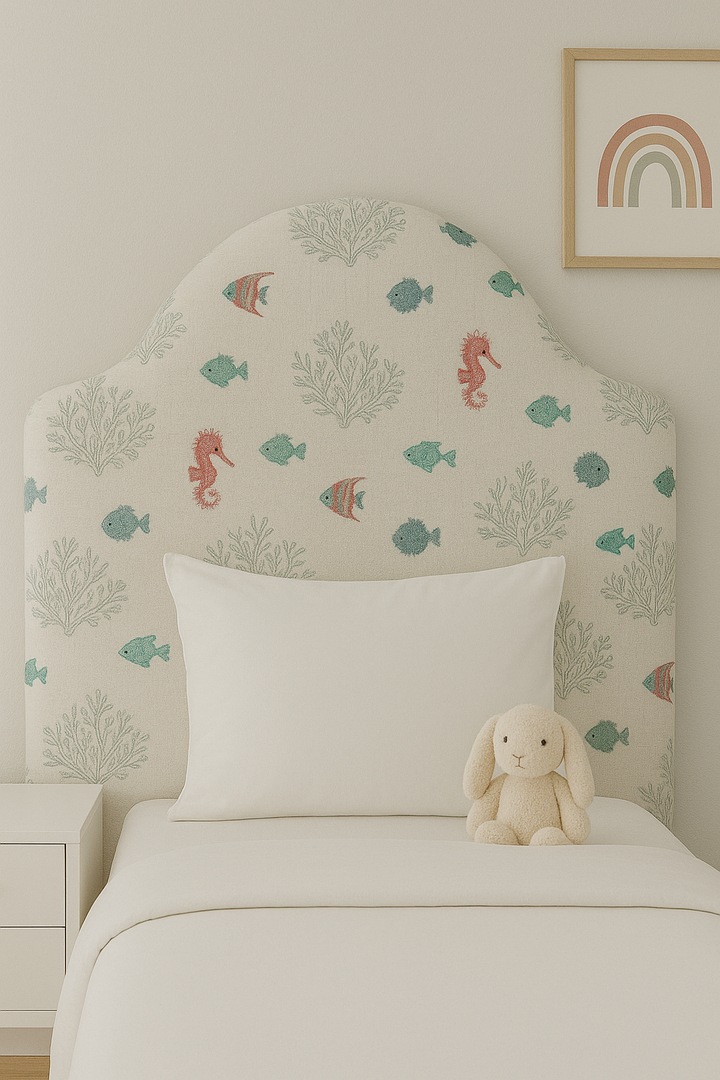Embroidered Under-the-Sea Cotton-Linen Fabric 54" (137 cm) Wide – Buy by the Metre