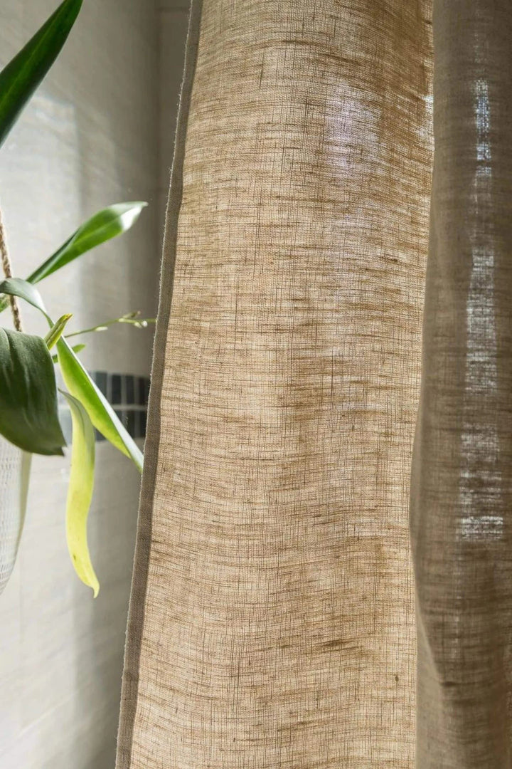 Natural Hemp Shower Curtain | Eco-Friendly & Fast Drying | Standard & Custom Sizes |UK Made