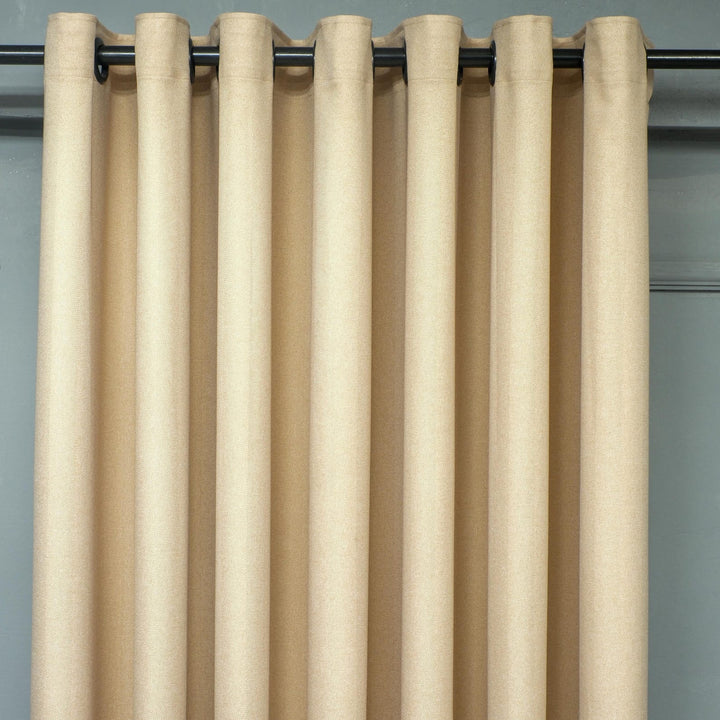 Premium Linen Herringbone Eyelet Curtains UK - Natural Light Filtering - Various Colours
