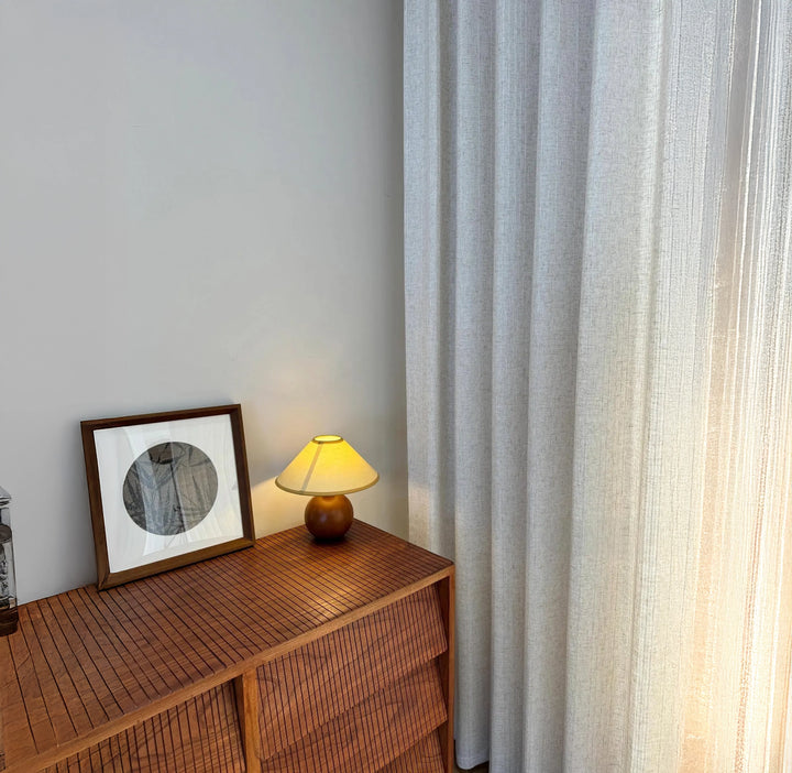 Pure Linen Sheer Curtains Vertical Striped GOTS Certified - Customisable & Made to Measure, Light Filtering Option, Choice of Linings & Various Heading Styles for Natural Light