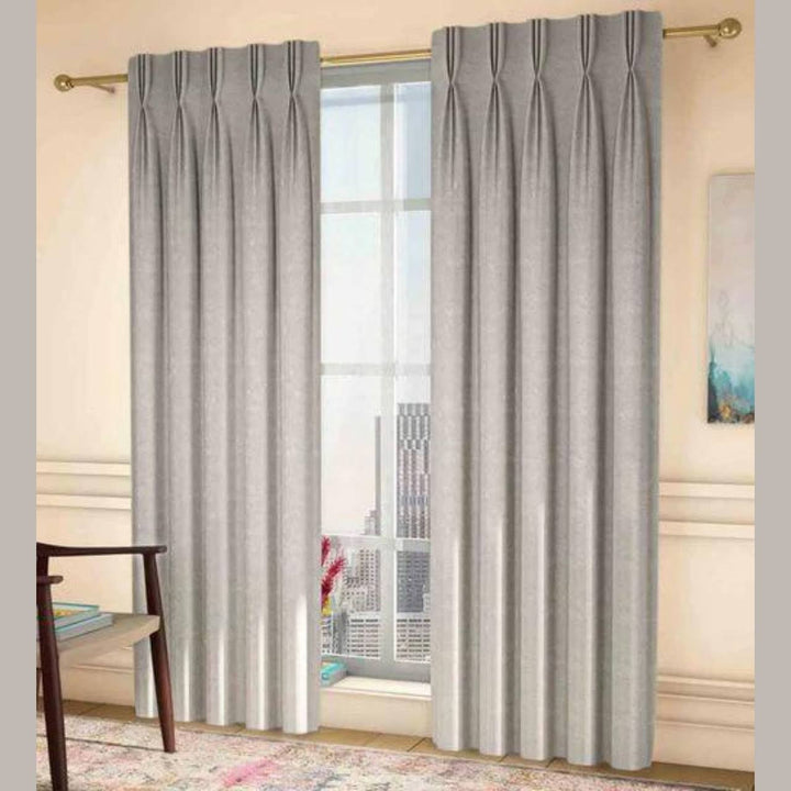 Triple Pinch Pleat Curtains | 50% Cotton 50% Linen | GOTS Certified | 18 Colours | Blackout/Light Filtering | Standard & Custom Sizes