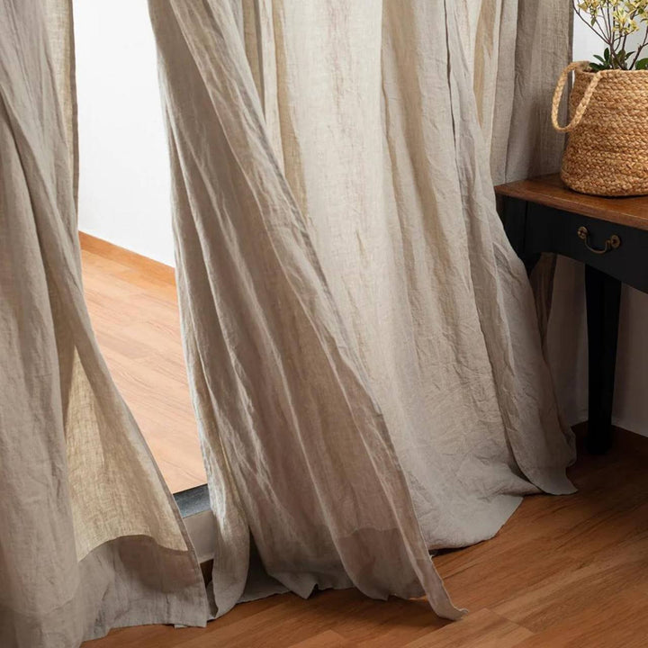 Organic Hemp Curtains - Semi Sheer Natural Undyed | Many Sizes + Custom Made | 100% Pure Hemp