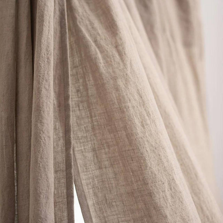 Organic Hemp Curtains - Semi Sheer Natural Undyed | Many Sizes + Custom Made | 100% Pure Hemp
