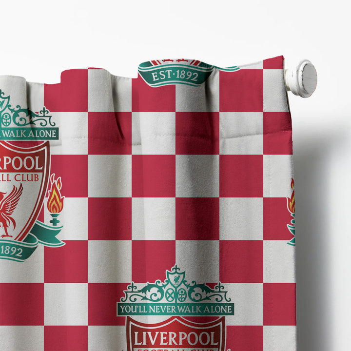 Liverpool FC Curtains UK | Blackout/Light Filtering | Eyelets/Tabs/Pockets/Hooks | 91-457cm (36-180") | Custom Sizes