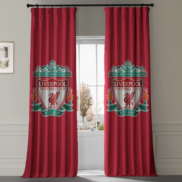 Liverpool Football Club Curtains | Eyelet, Rod Pocket & Blackout Linings | Licensed Merchandise