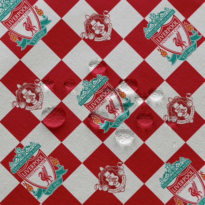 Liverpool Football Club Shower Curtain | Checkered Design | Bathroom Decor | YNWA
