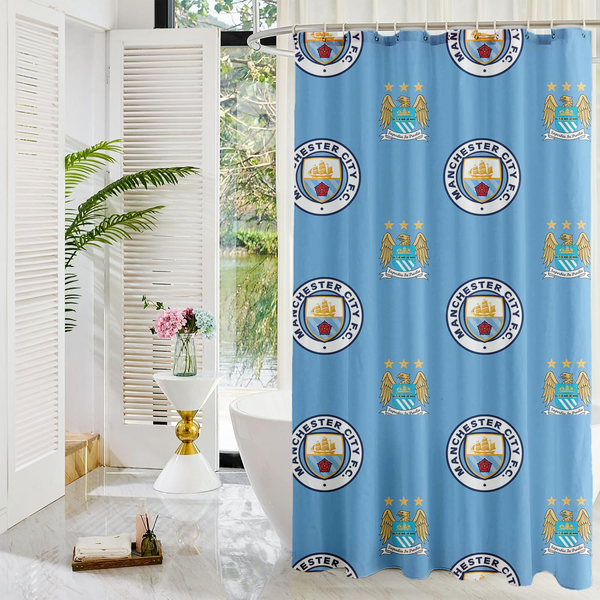 Manchester City FC Shower Curtain | Sky Blue | Bathroom Decor | Licensed