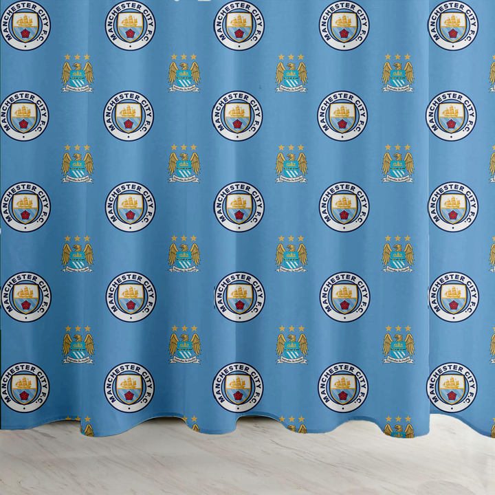 Manchester City FC Shower Curtain | Sky Blue | Bathroom Decor | Licensed