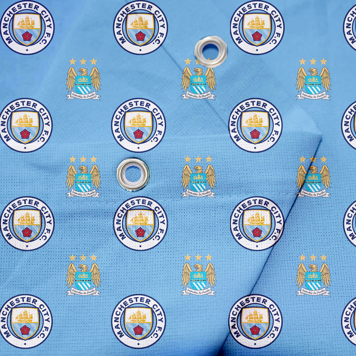 Manchester City FC Shower Curtain | Sky Blue | Bathroom Decor | Licensed