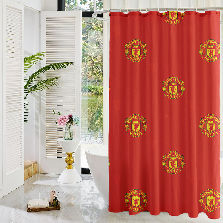 Manchester United FC Shower Curtain | Red & Black | Various Sizes | UK Red