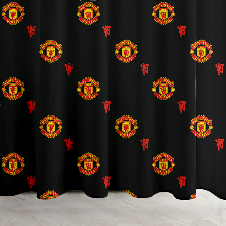 Manchester United FC Shower Curtain | Red & Black | Various Sizes | UK