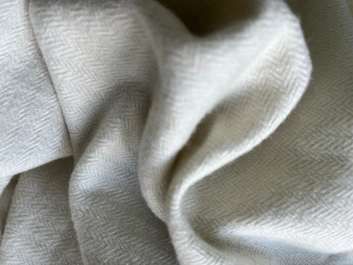 100% Merino Wool Fabric | 107cm Wide | Greige Finish | Soft & Warm