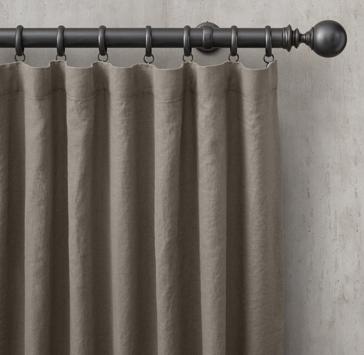 Organic Linen Curtains UK | European Flax | Grommet, Tab Top, Rod Pocket Curtains | Blackout & Thermal | 20+ Colours | Custom Sizes