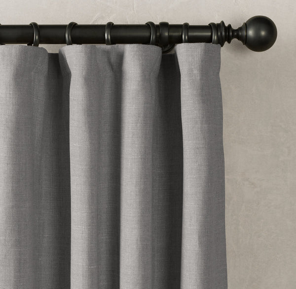 Heavyweight Belgian Linen Curtains - 290gsm Flax Linen - Rod Pocket, Grommet, Tab Top & More - Standard Sizes & Made to Measure in the UK