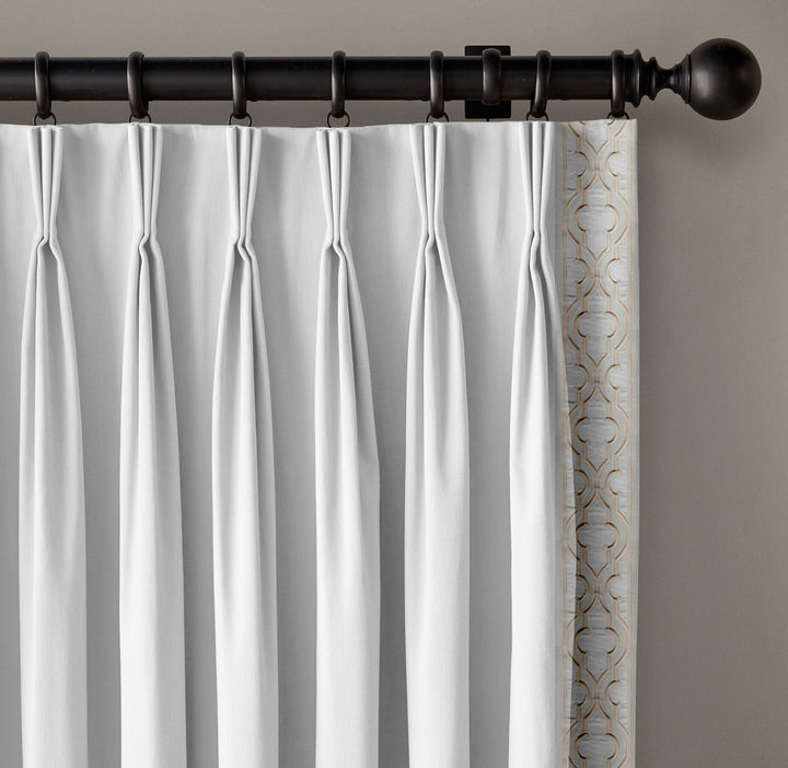 Wide Architectural Cotton Canvas Trim | 6 Inch / 15.2cm Embroidered Border Tape for Curtains & Furnishings | By The Metre