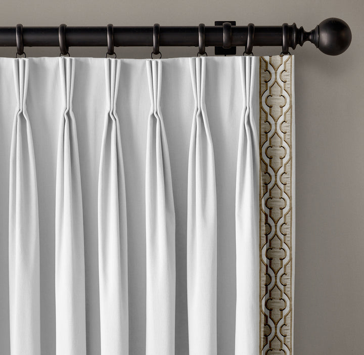 Wide Architectural Cotton Canvas Trim | 6 Inch / 15.2cm Embroidered Border Tape for Curtains & Furnishings | By The Metre
