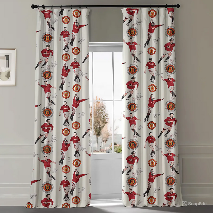 Manchester United FC Curtains | Eyelet, Rod Pocket & Blackout Linings | Licensed Merchandise