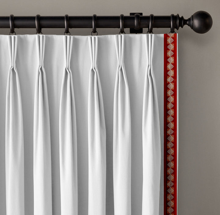 Diamond Spiral Cotton Canvas Trim | 2.5 Inch (6.35cm) | Embroidered Border | 10 Colours | By The Metre