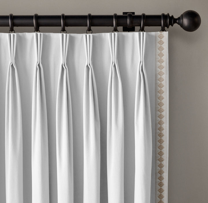 Diamond Spiral Cotton Canvas Trim | 2.5 Inch (6.35cm) | Embroidered Border | 10 Colours | By The Metre