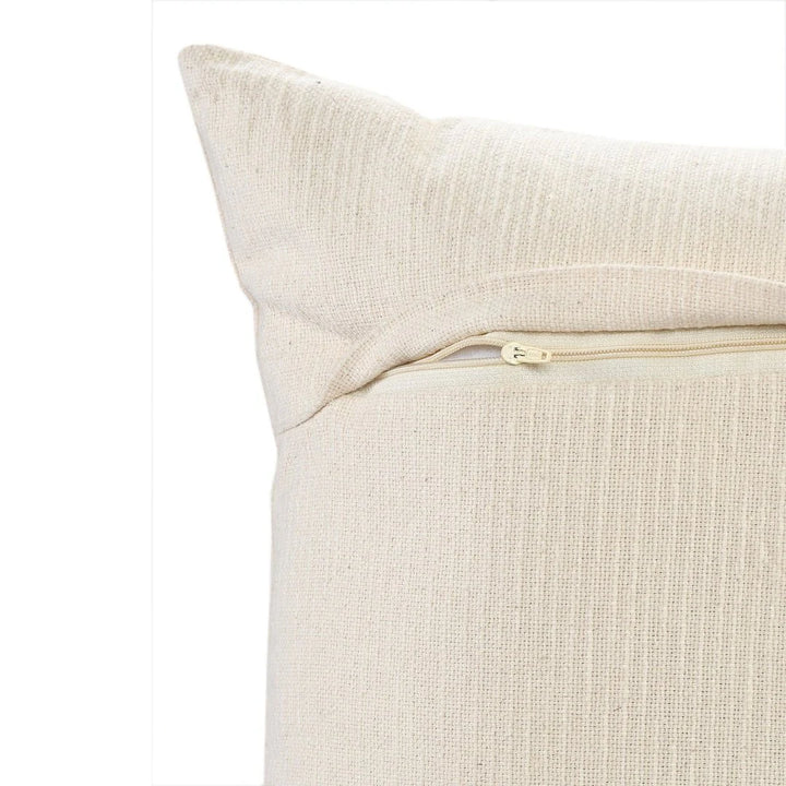 Boho Cushion Cover | 45x45cm | Tufted Organic Cotton | Mustard, Green & Cream